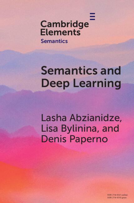 Cover: 9781009542364 | Semantics and Deep Learning | Lasha Abzianidze (u. a.) | Taschenbuch