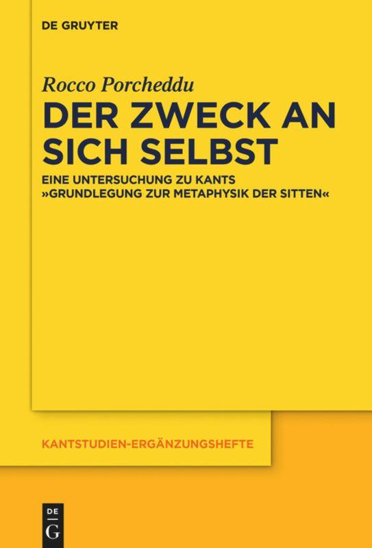 Cover: 9783110441673 | Der Zweck an sich selbst | Rocco Porcheddu | Buch | ISSN | Deutsch