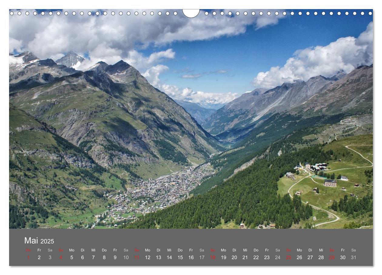 Bild: 9783435611539 | Wallis. Perle der Schweiz (Wandkalender 2025 DIN A3 quer), CALVENDO...