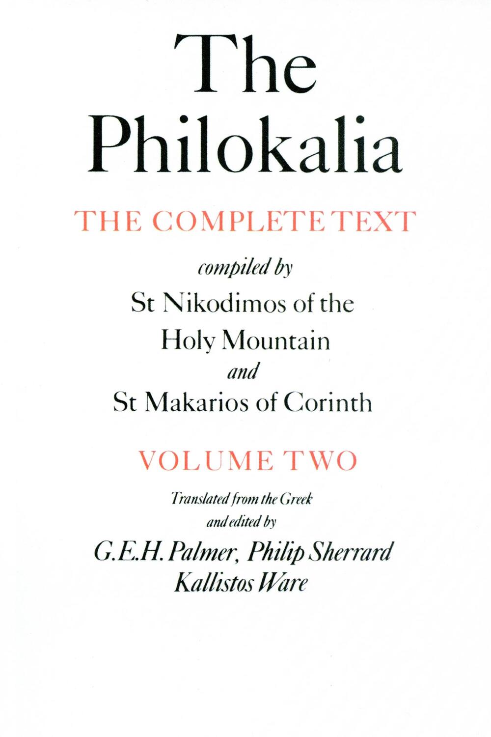 Cover: 9780571154661 | The Philokalia Vol 2 | G.E.H. Palmer | Taschenbuch | Englisch | 1990