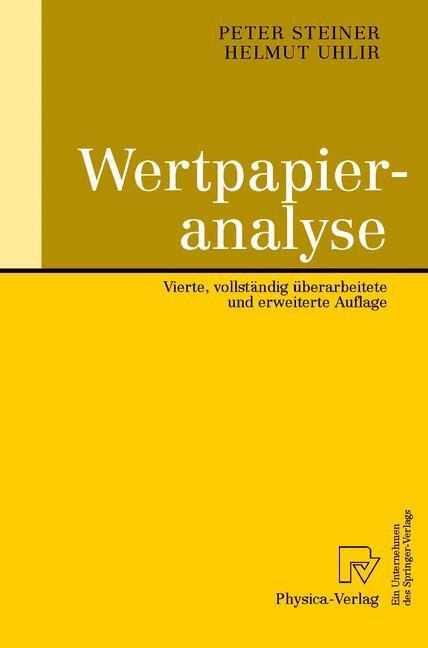 Cover: 9783790813029 | Wertpapieranalyse | Helmut Uhlir (u. a.) | Taschenbuch | Paperback