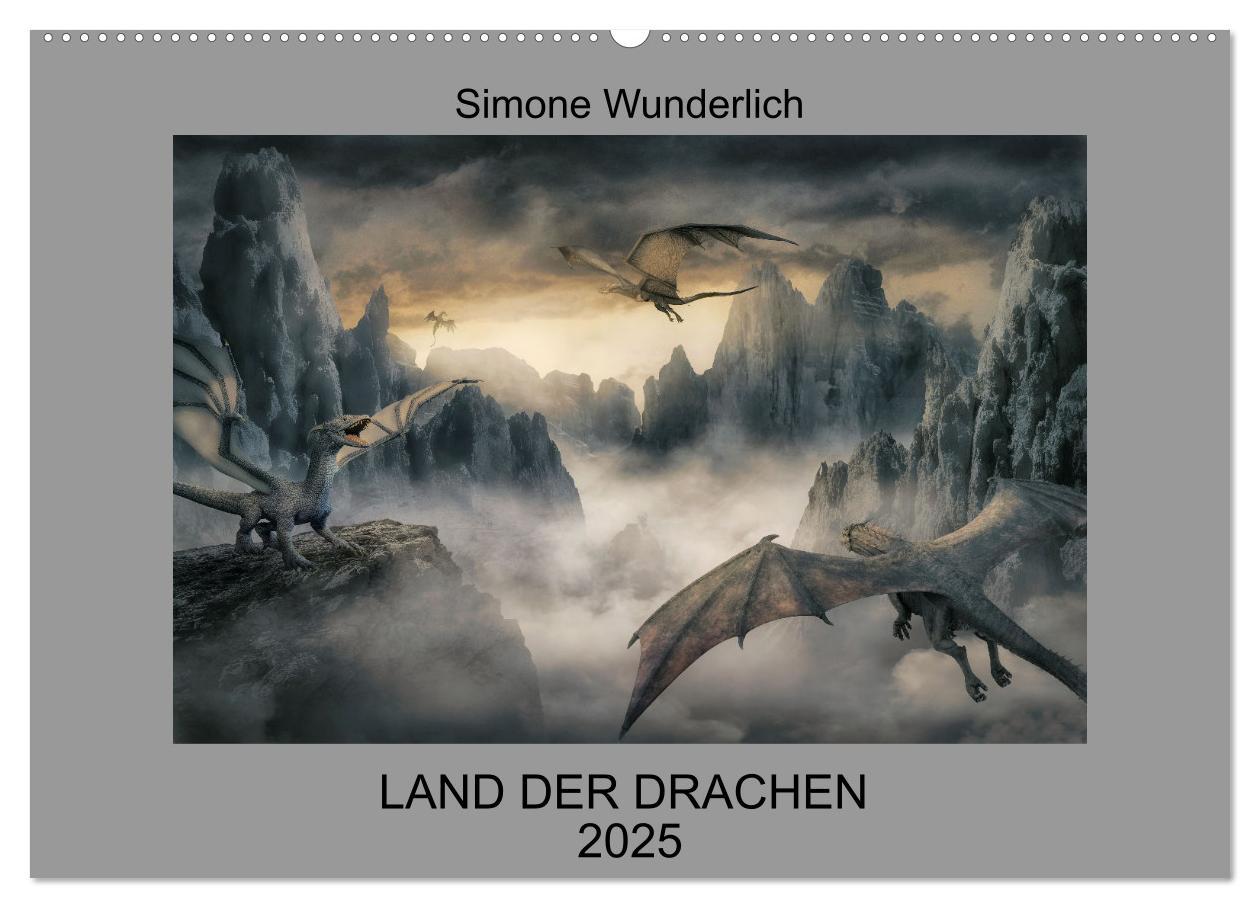 Cover: 9783435092444 | Land der Drachen (Wandkalender 2025 DIN A2 quer), CALVENDO...