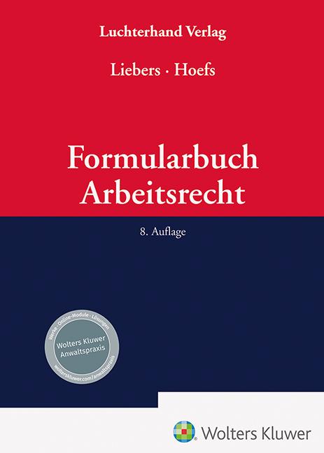 Cover: 9783472098386 | Formularbuch Arbeitsrecht | Hans-Joachim Liebers (u. a.) | Buch | 2024