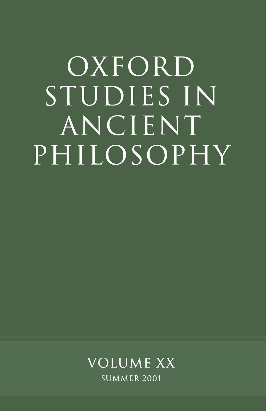 Cover: 9780199245864 | Oxford Studies in Ancient Philosophy | Volume XX: Summer 2001 | Sedley