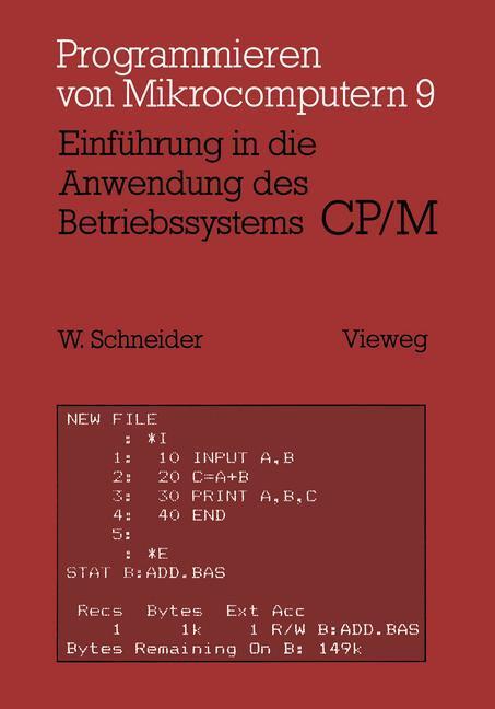 Cover: 9783528042523 | Einführung in die Anwendung des Betriebssystems CP/M | Wolfgang | Buch