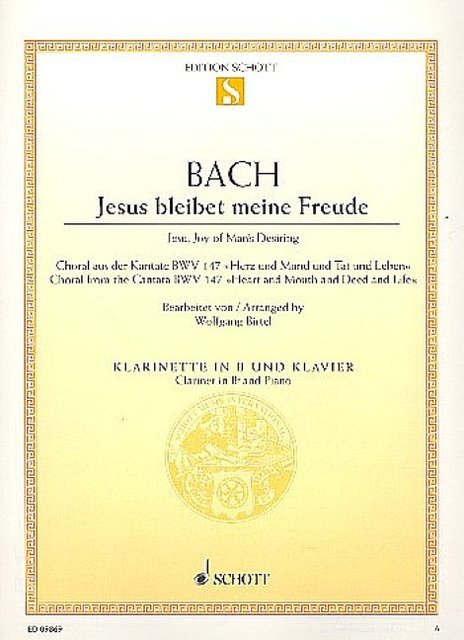 Cover: 9790001169387 | Jesus bleibet meine Freude | Johann Sebastian Bach | Buch | 8 S.