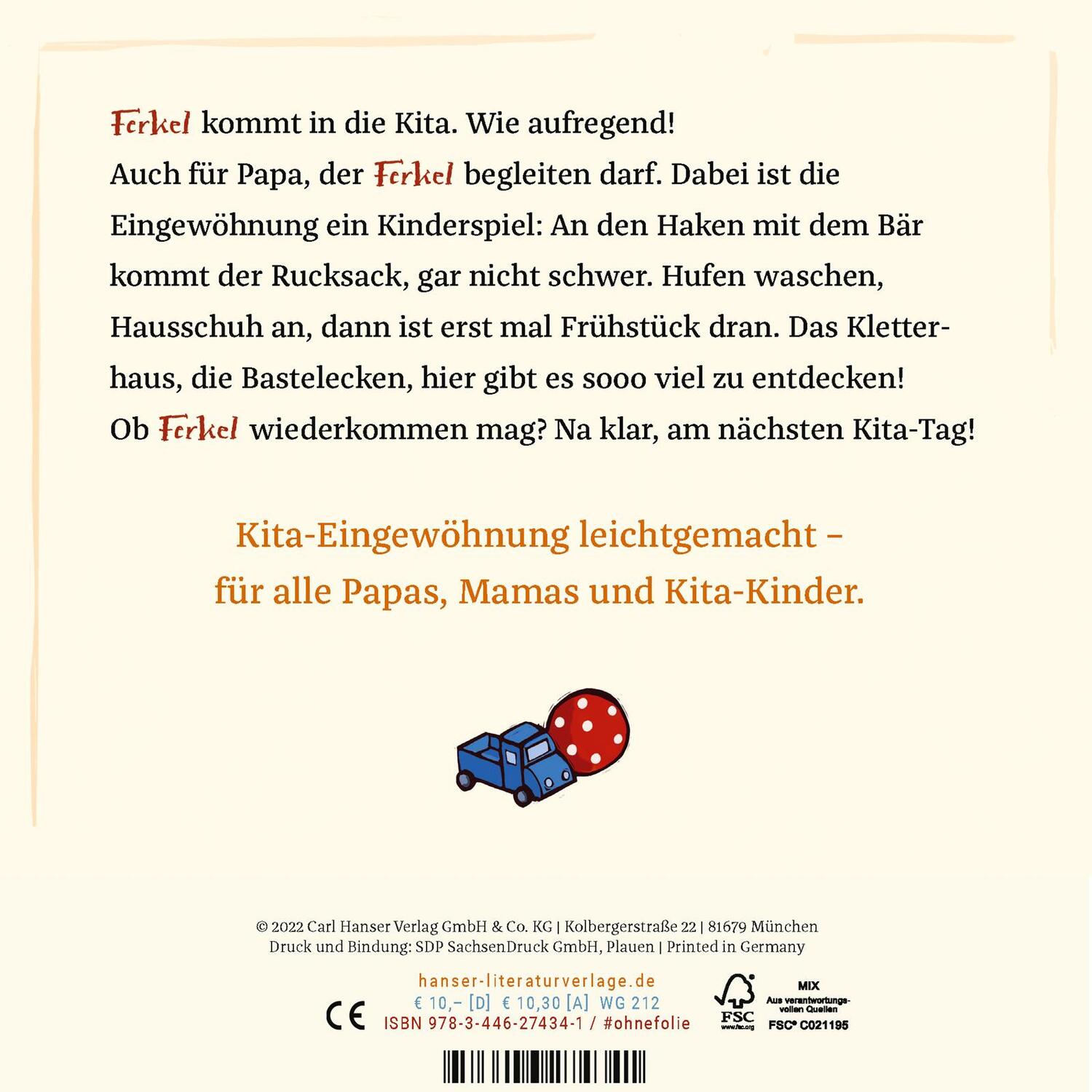 Bild: 9783446274341 | Viel Spaß in der Kita, Ferkel! | Katja Reider (u. a.) | Buch | 20 S.