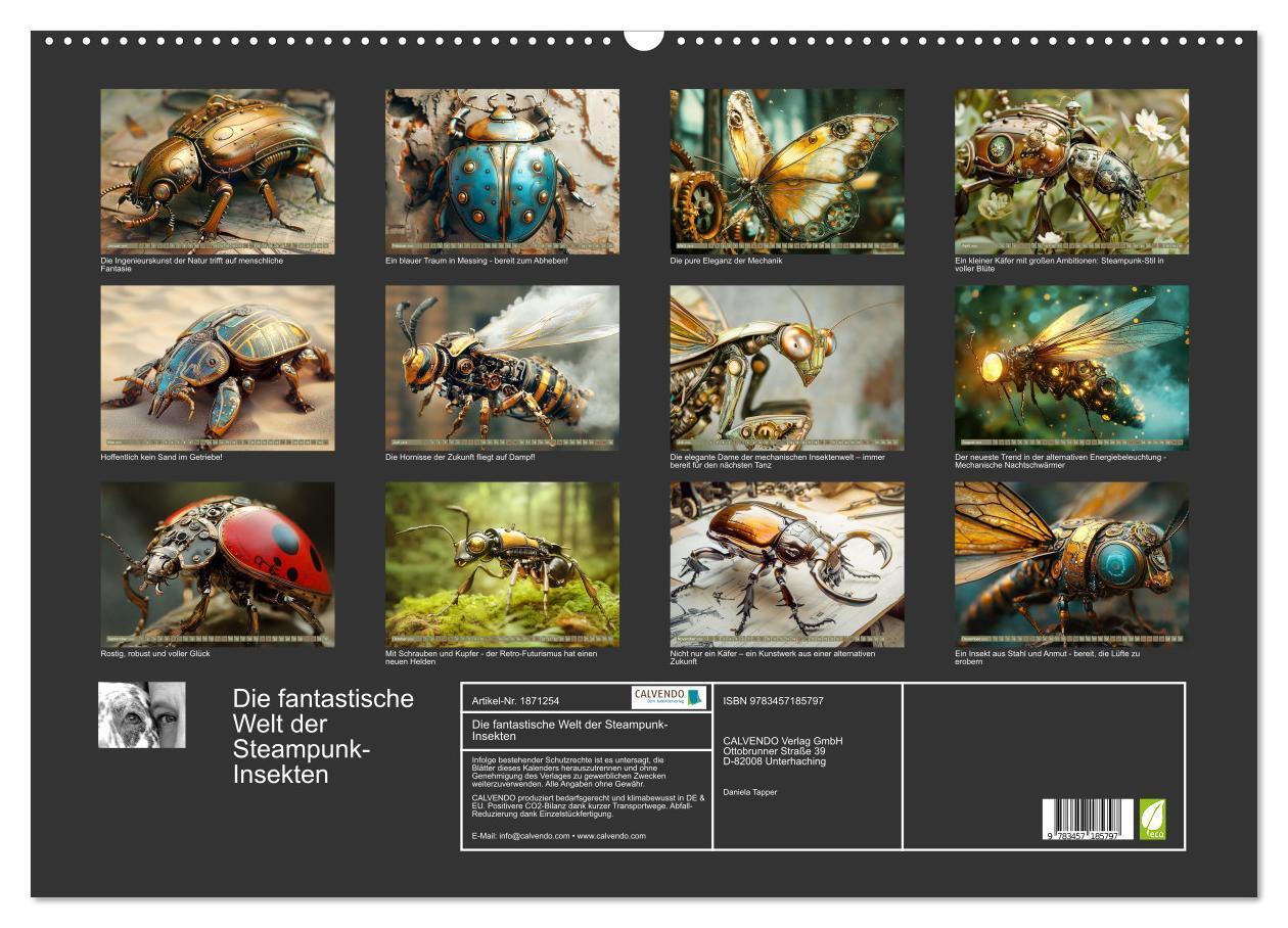 Bild: 9783457185797 | Die fantastische Welt der Steampunk-Insekten (Wandkalender 2025 DIN...