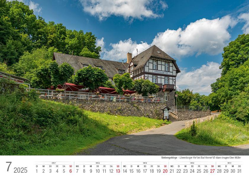 Bild: 9783965352100 | Siebengebirge 2025 Bildkalender A4 quer, spiralgebunden | Holger Klaes