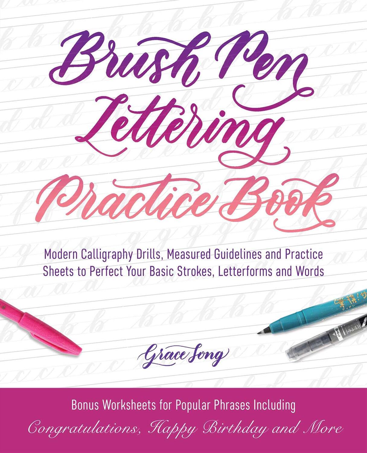 Cover: 9781612438283 | Brush Pen Lettering Practice Book: Modern Calligraphy Drills,...