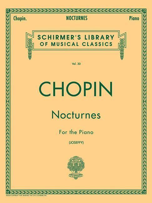 Cover: 9780793526055 | Nocturnes: Schirmer Library of Classics Volume 30 Piano Solo | Joseffy