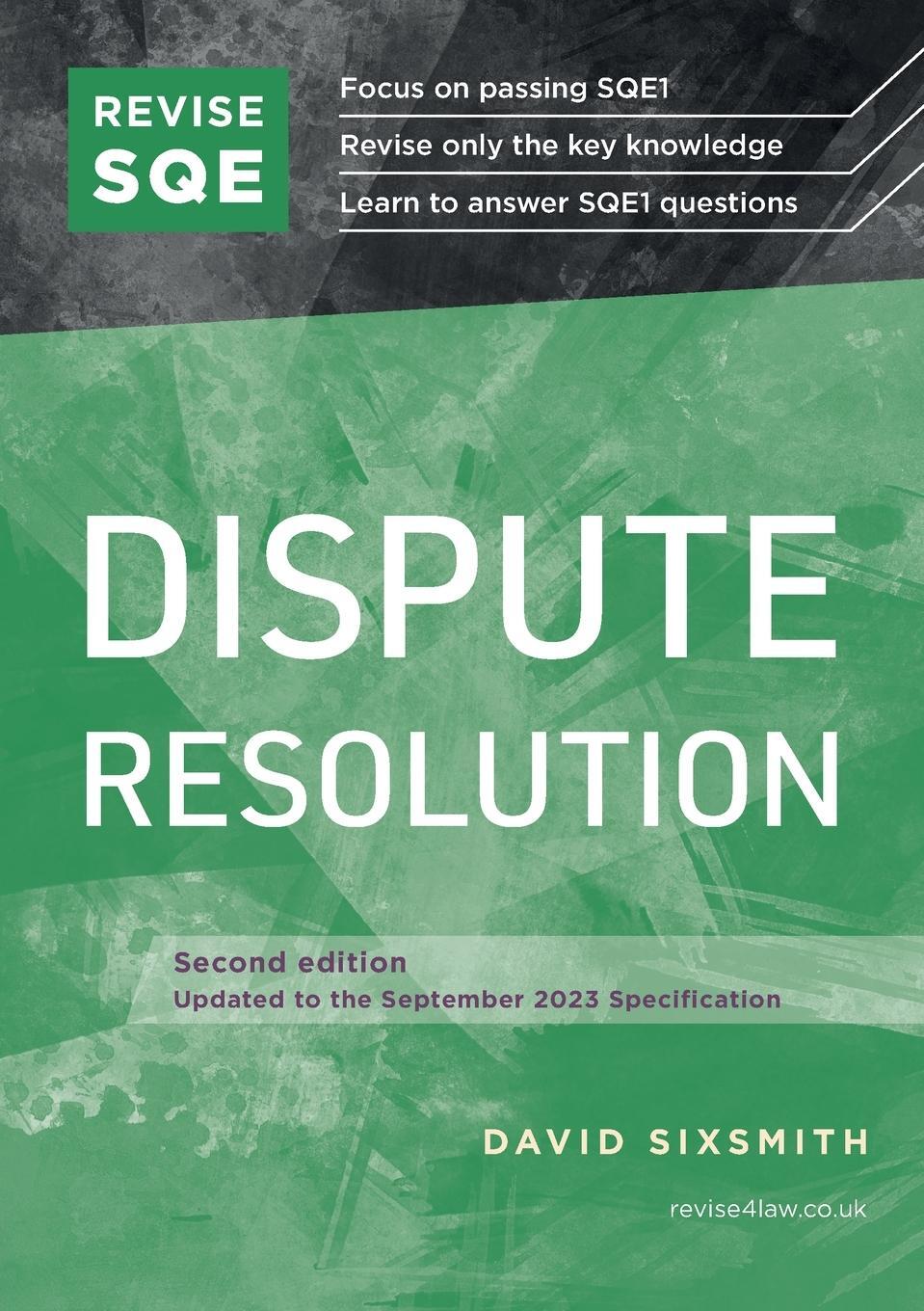 Cover: 9781914213533 | Revise SQE Dispute Resolution 2nd ed | David Sixsmith | Taschenbuch