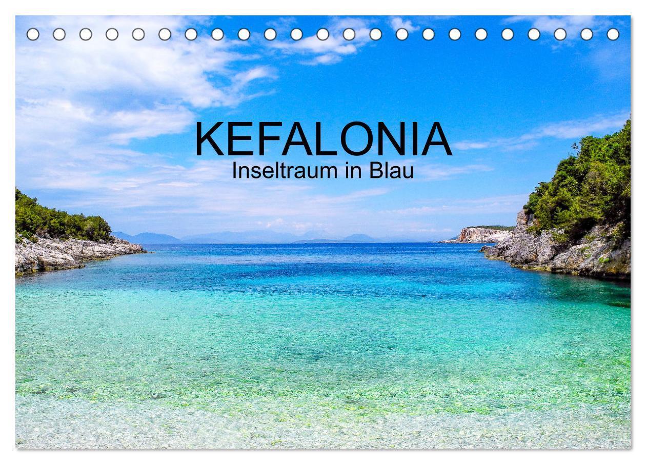 Cover: 9783383977121 | Kefalonia, Inseltraum in Blau (Tischkalender 2025 DIN A5 quer),...