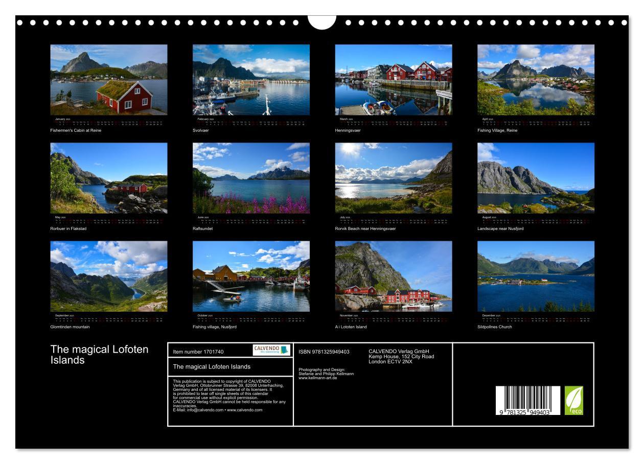 Bild: 9781325949403 | The magical Lofoten Islands (Wall Calendar 2025 DIN A3 landscape),...