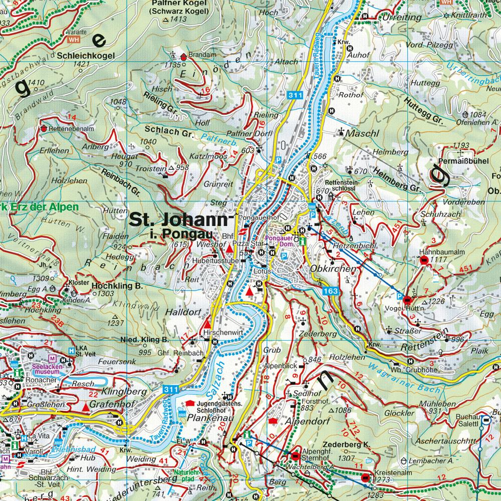 Bild: 9783850847209 | Gasteiner Tal, Wagrain, Raurisertal, Grossarltal 1 : 50 000. WK 191