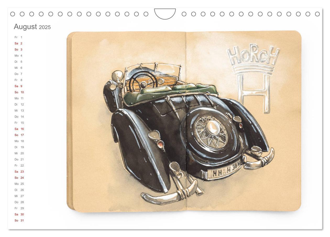 Bild: 9783435277179 | Classic Car Sketchbook (Wandkalender 2025 DIN A4 quer), CALVENDO...