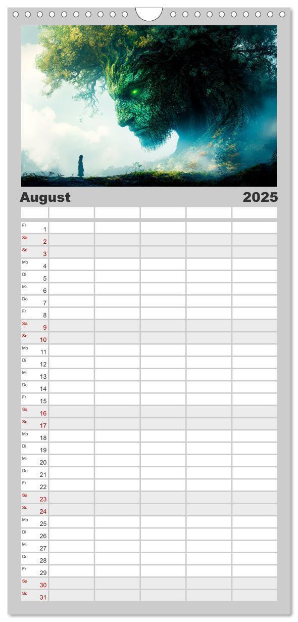 Bild: 9783457192757 | Familienplaner 2025 - FABELWESEN Märchenhafte Träume mit 5 Spalten...