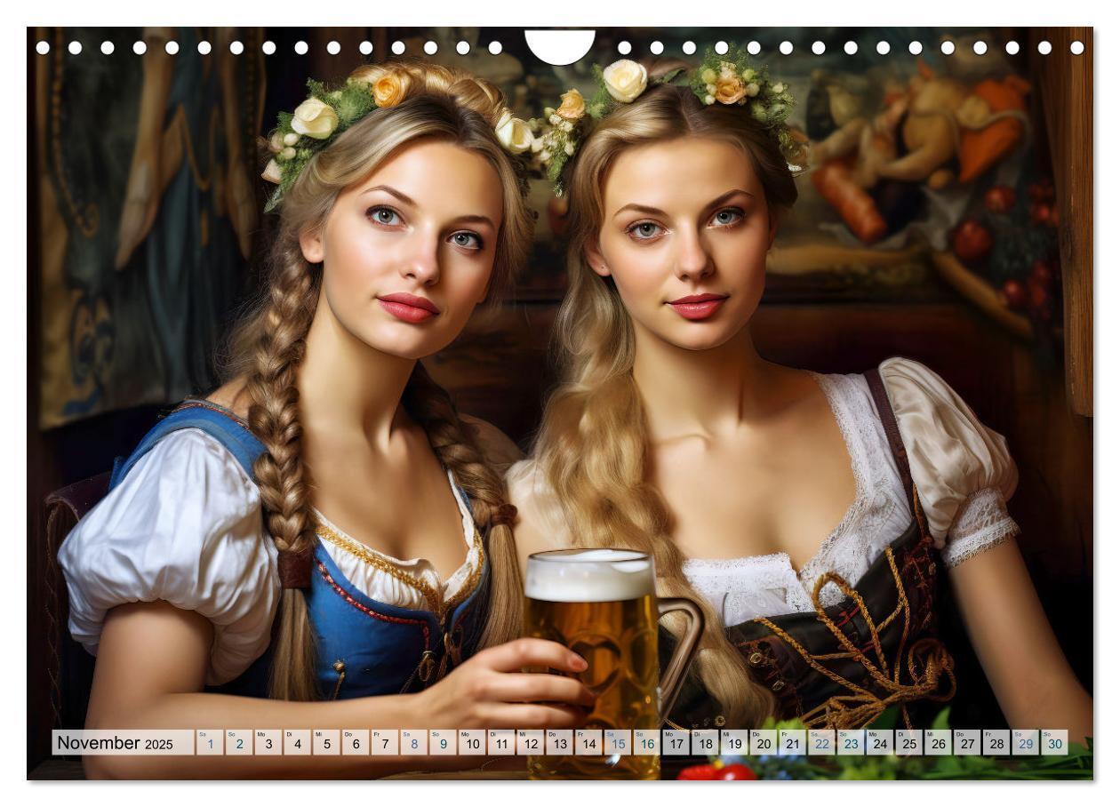 Bild: 9783383854170 | Bierzeltköniginnen - Biergenuss im Dirndl (Wandkalender 2025 DIN A4...