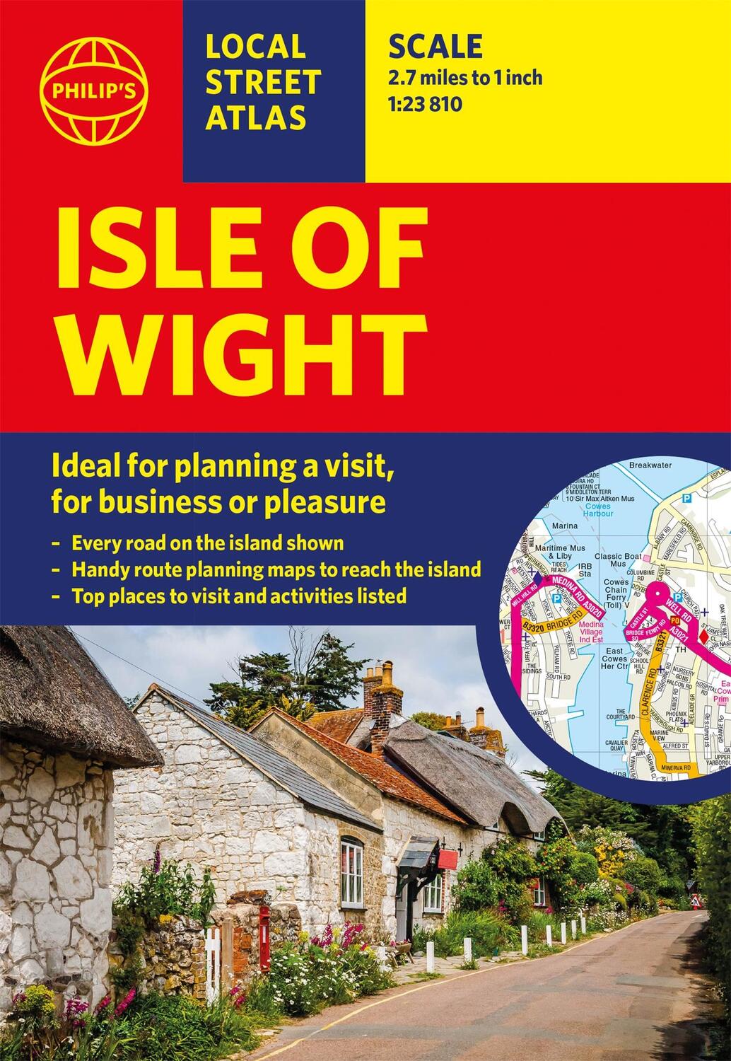 Cover: 9781849076104 | Philip's Isle of Wight Guide Book | Local Street Atlas | Philip'S Maps