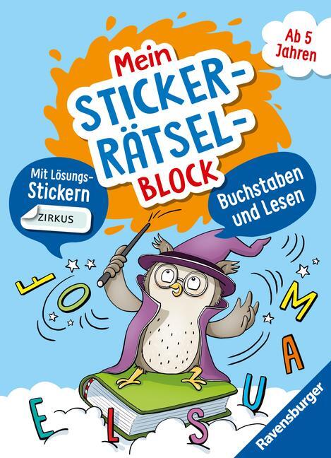 Cover: 9783473489244 | Ravensburger Mein Stickerrätselblock: Buchstaben für Kinder ab 5...