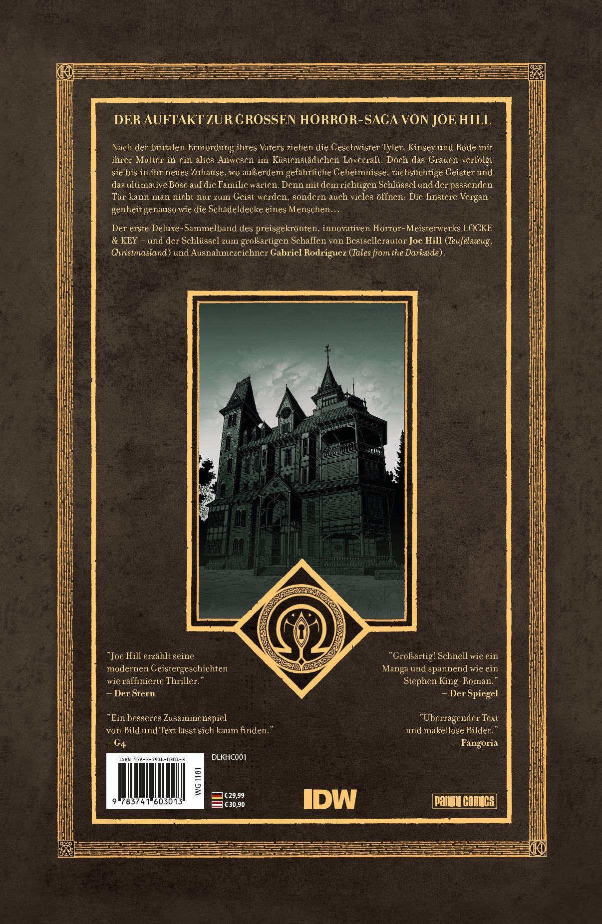 Rückseite: 9783741603013 | Locke &amp; Key Master-Edition | Bd. 1 | Joe Hill (u. a.) | Buch | 304 S.