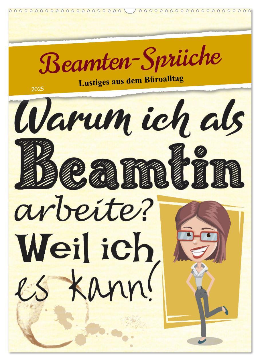 Cover: 9783435904464 | Beamten-Sprüche (Wandkalender 2025 DIN A2 hoch), CALVENDO...