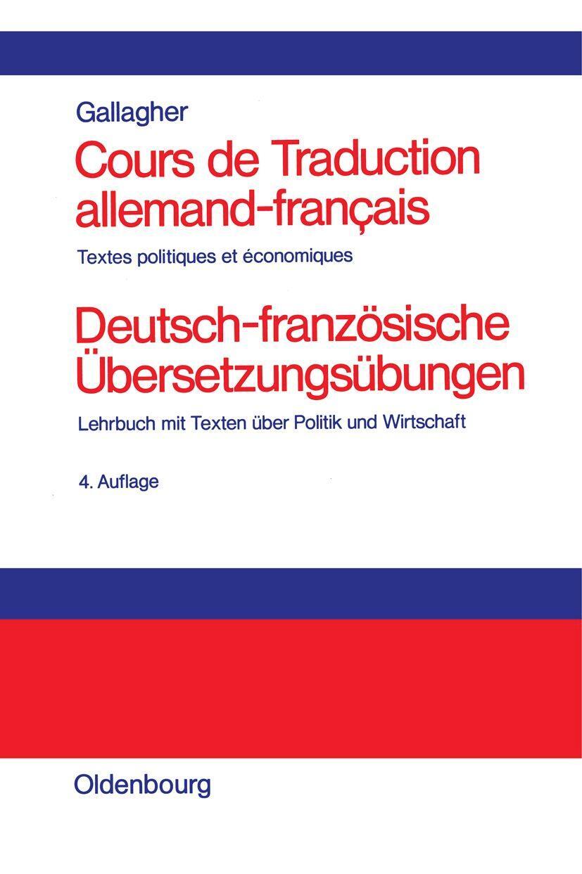 Cover: 9783486245691 | Cours de Traduction allemand-francais. Deutsch-französische...