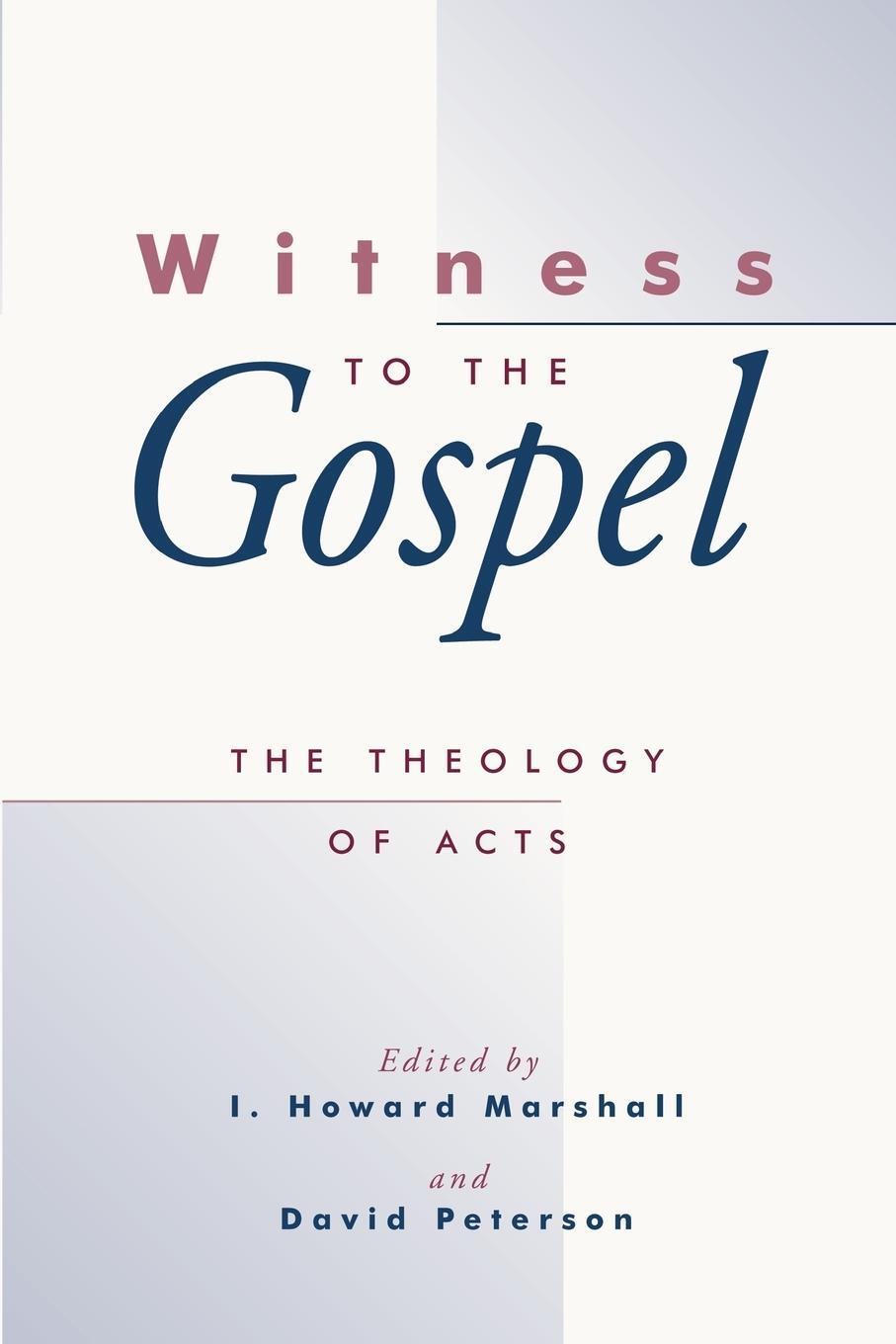 Cover: 9780802844354 | Witness to the Gospel | The Theology of Acts | David Peterson | Buch