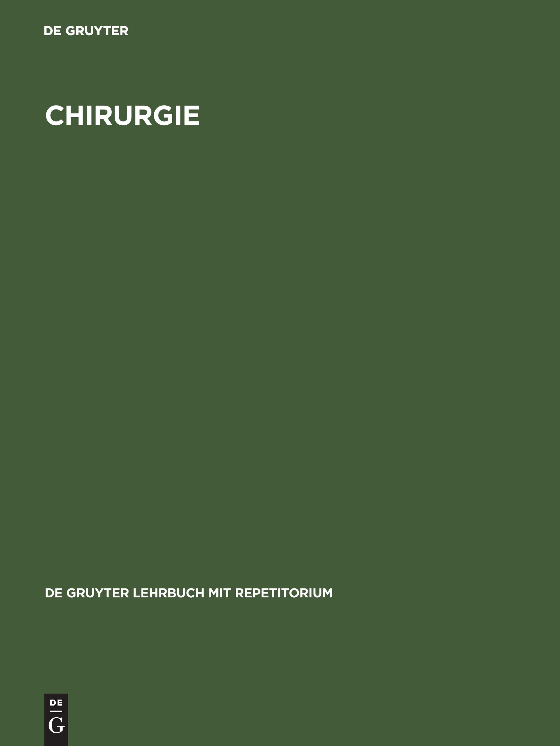 Cover: 9783110149883 | Chirurgie | De Gruyter | Buch | XX | Deutsch | 1997 | De Gruyter