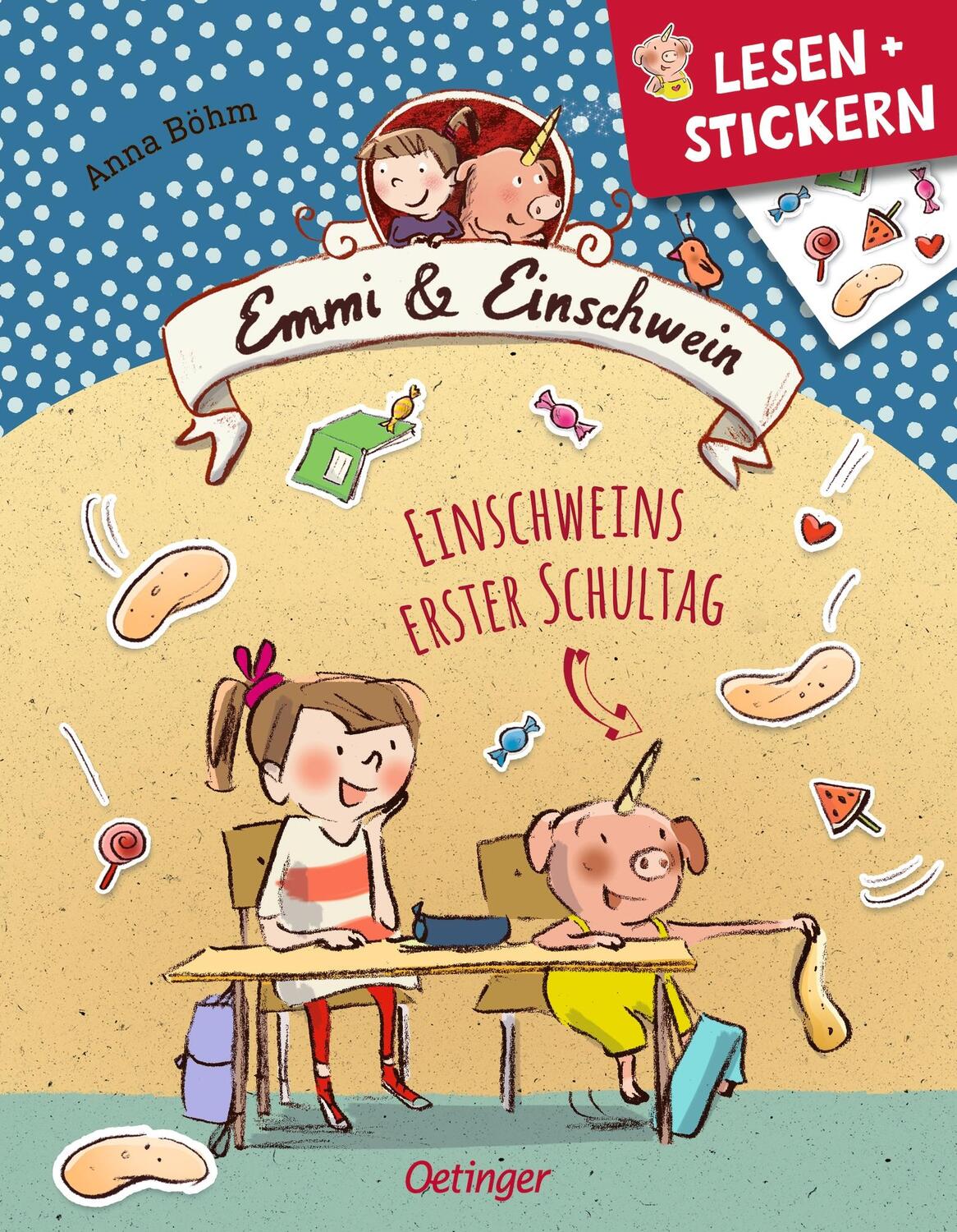 Cover: 9783751200448 | Lesen + Stickern. Einschweins erster Schultag | Anna Böhm | Broschüre