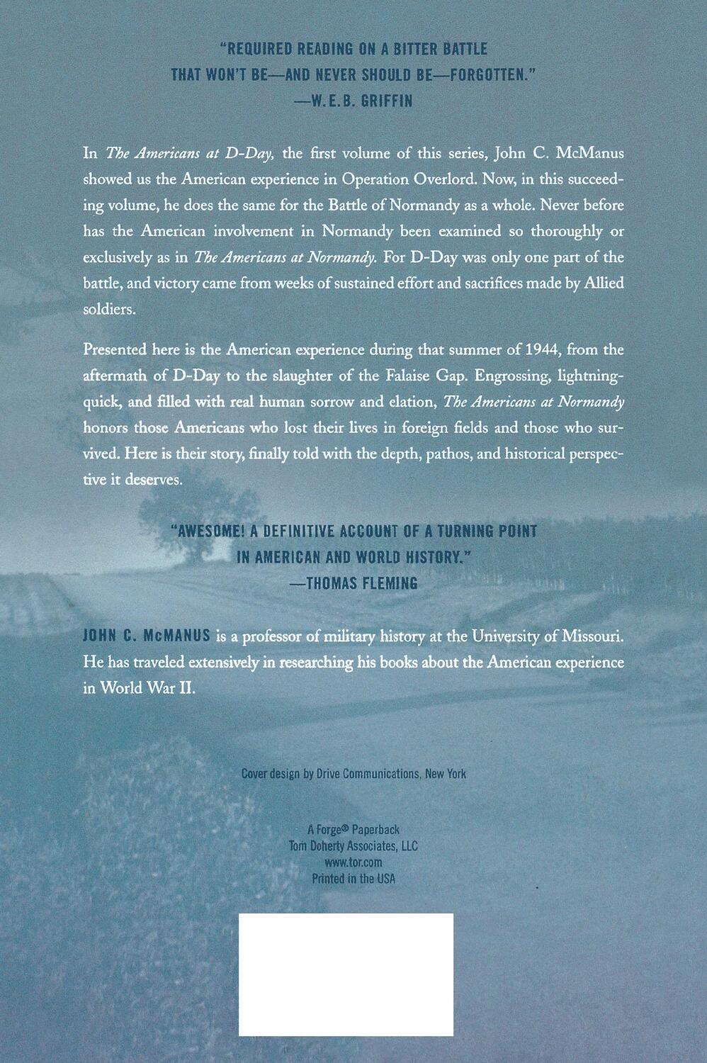 Rückseite: 9780765312006 | The Americans at Normandy | John C. Mcmanus | Taschenbuch | Paperback