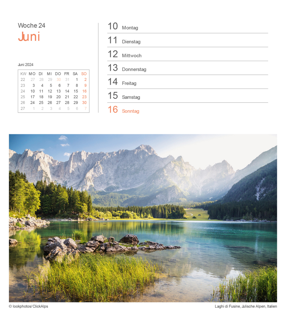 Bild: 9783965913059 | Schönheit der Alpen - KUNTH Postkartenkalender 2024 | Kalender | 53 S.