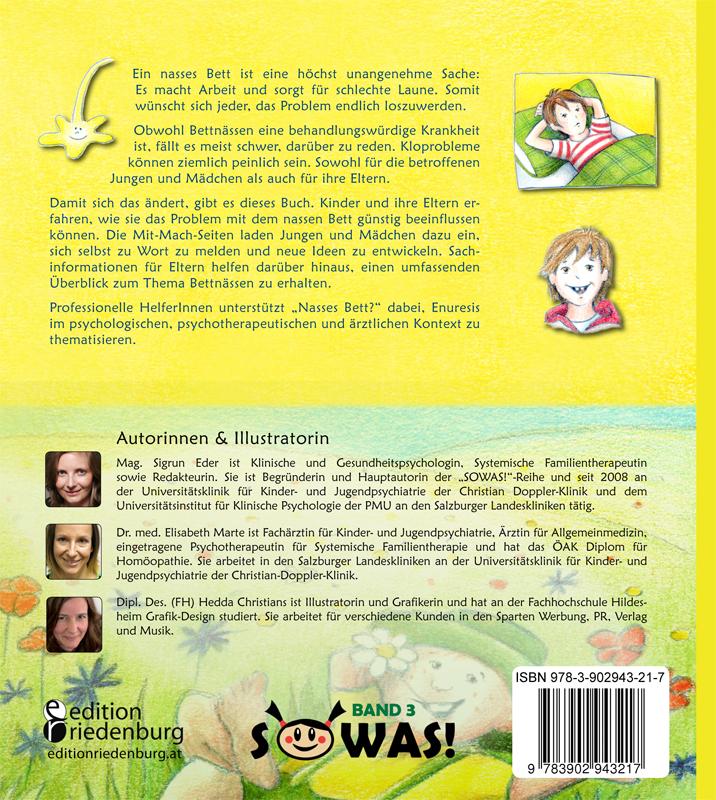 Rückseite: 9783902943217 | Nasses Bett? Hilfe für Kinder, die nachts einnässen | Eder (u. a.)