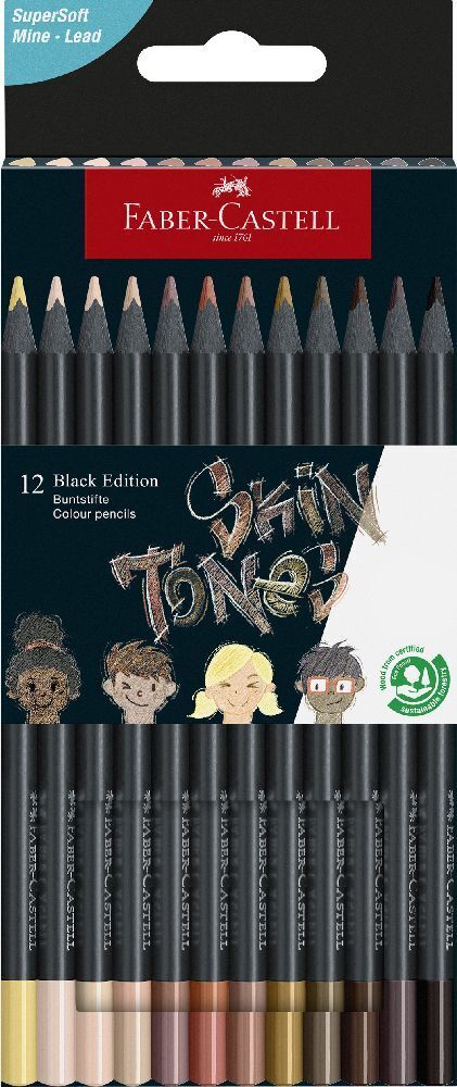 Cover: 4005401164142 | Buntstifte Black Edition Skin Tones 12er | Stück | Karton | 116414