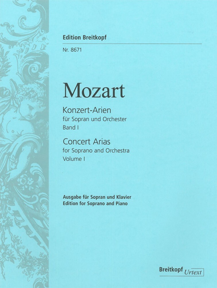 Cover: 9790004180648 | Konzert-Arien für Sopran und Orchester, Bd.1, Klavierauszug | Mozart