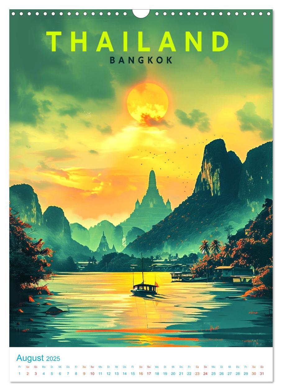 Bild: 9783435688203 | Thailand - Old School Poster Style (Wandkalender 2025 DIN A3 hoch),...