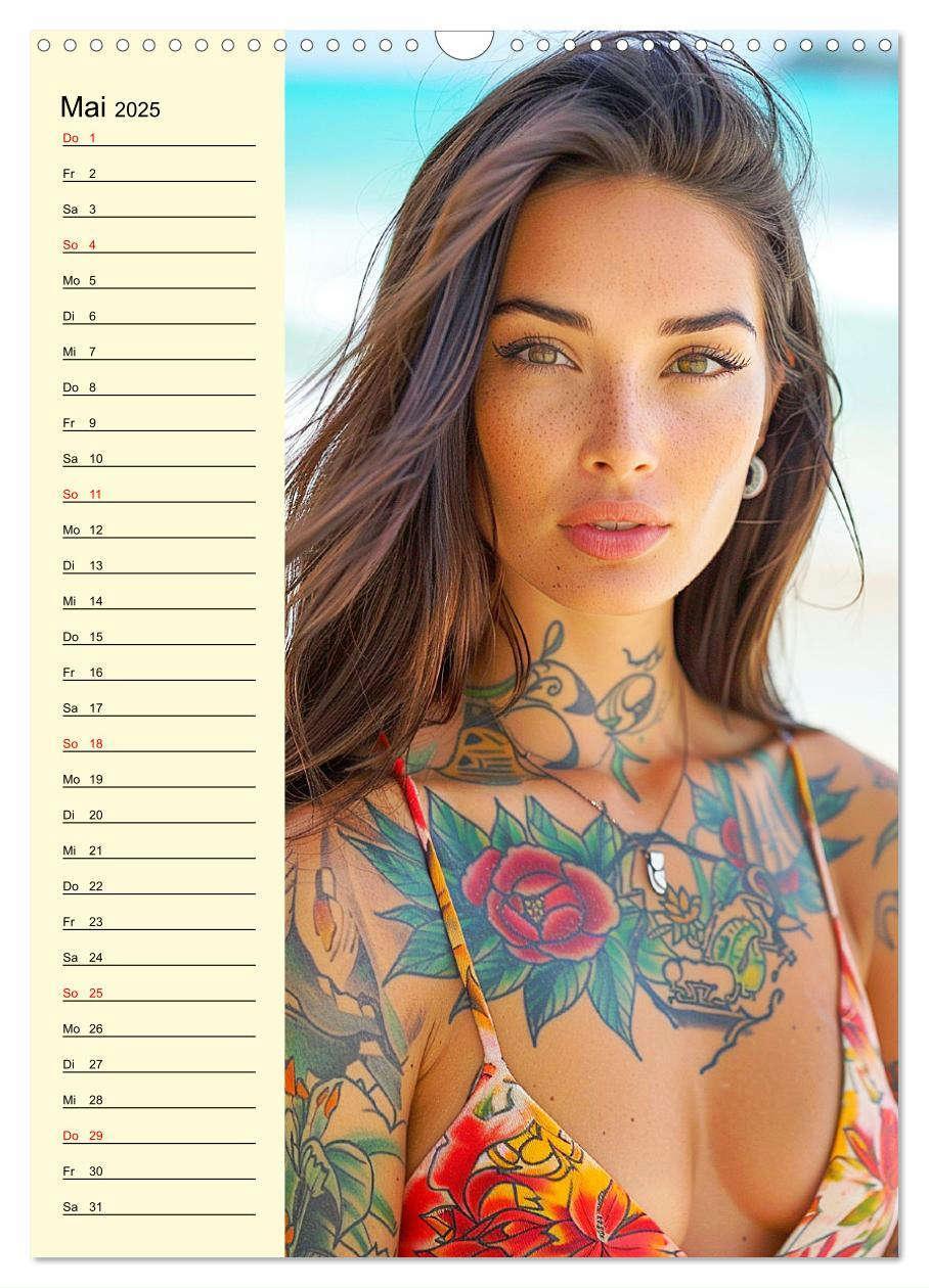 Bild: 9783457129180 | Coole Tatoo-Girls. Hübsch, modern und selbstbewusst (Wandkalender...