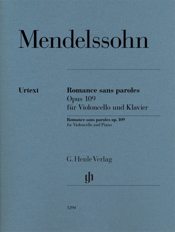 Cover: 9790201812946 | Mendelssohn Bartholdy, Felix - Romance sans paroles op. 109 | Buch