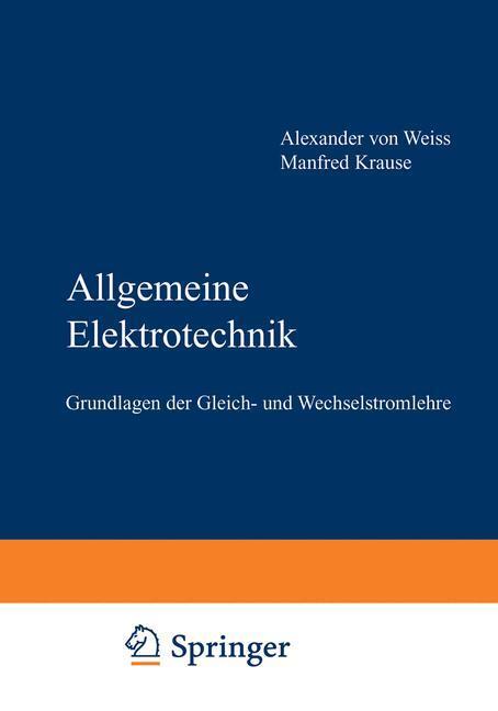 Cover: 9783528341855 | Allgemeine Elektrotechnik | Manfred Krause | Taschenbuch | Paperback