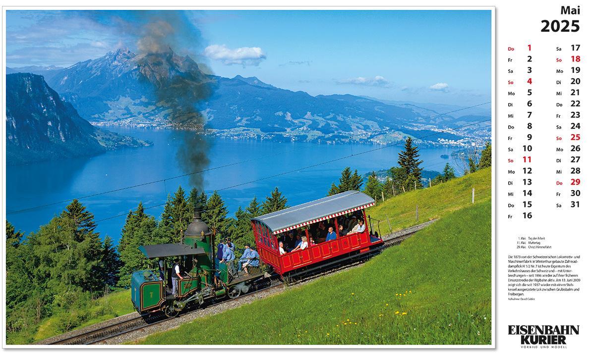 Bild: 9783844659405 | Alpenbahnen 2025 | Kalender | 13 S. | Deutsch | 2025 | EK-Verlag