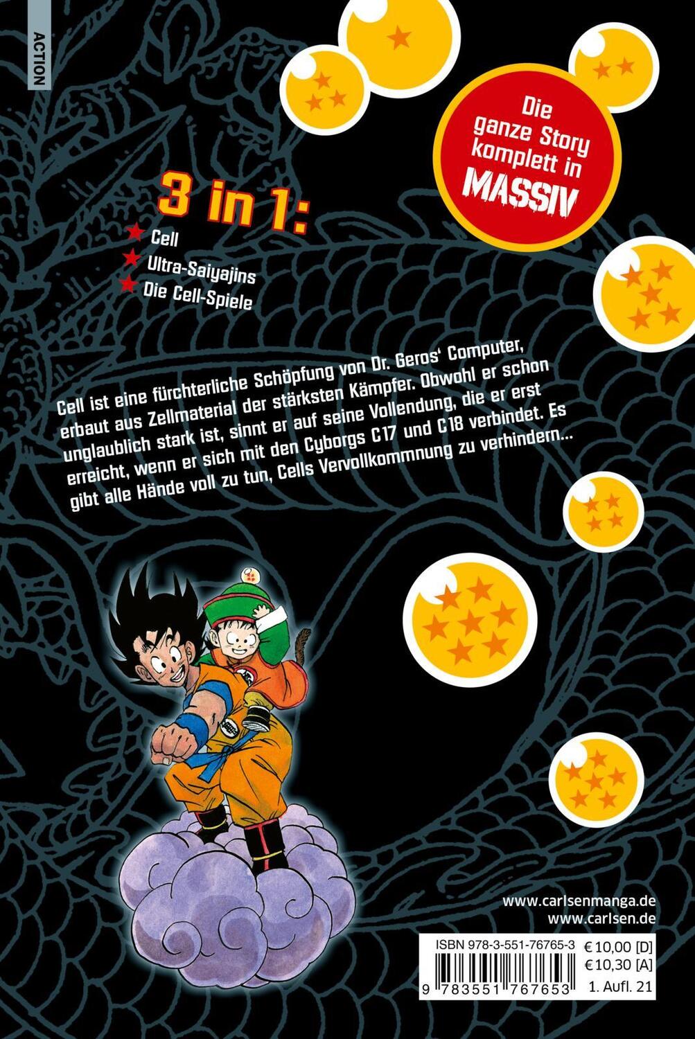 Rückseite: 9783551767653 | Dragon Ball Massiv 11 | Die Originalserie als 3-in-1-Edition! | Buch