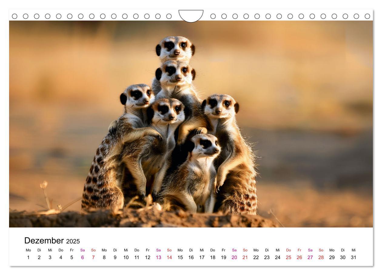 Bild: 9783457215081 | Erdmännchen - coole Typen (Wandkalender 2025 DIN A4 quer), CALVENDO...