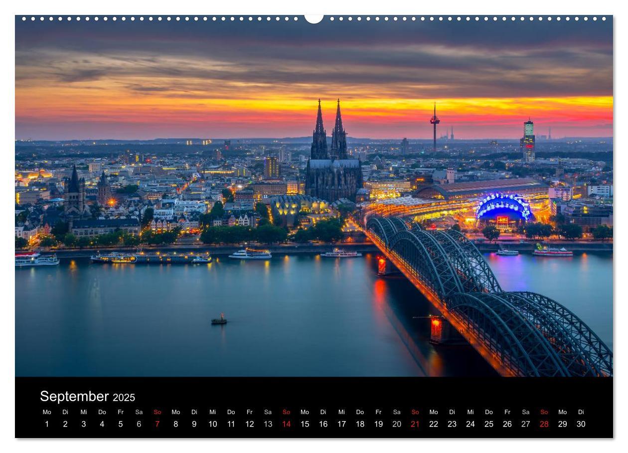 Bild: 9783435576357 | Köln Impressionen bei Nacht (Wandkalender 2025 DIN A2 quer),...