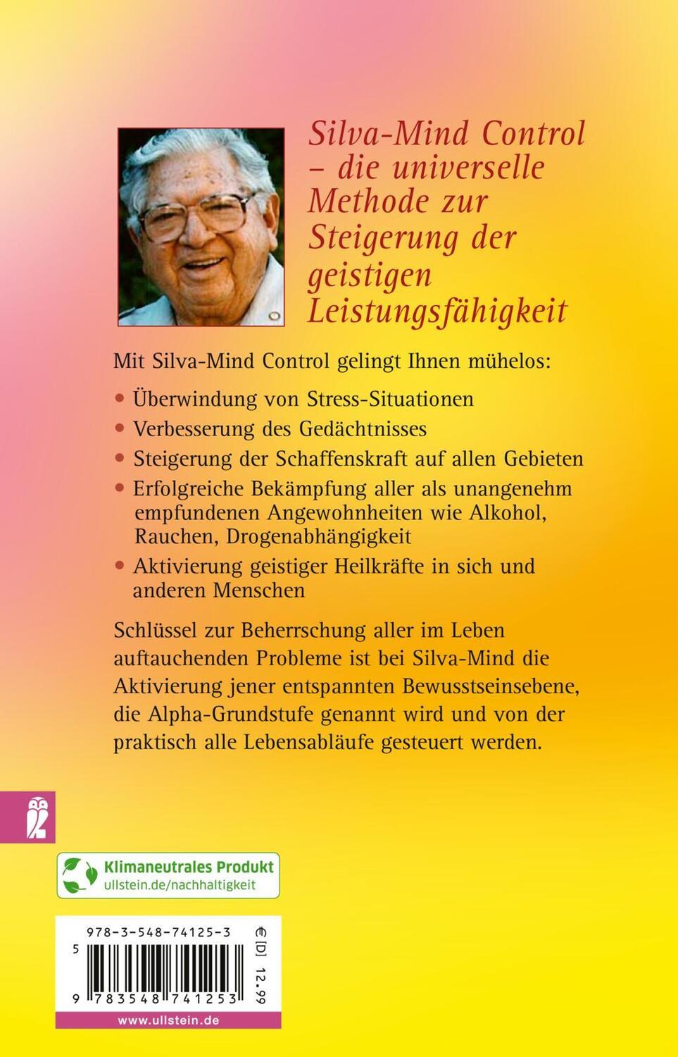 Rückseite: 9783548741253 | Silva Mind Control | Jose Silva (u. a.) | Taschenbuch | Deutsch | 2004
