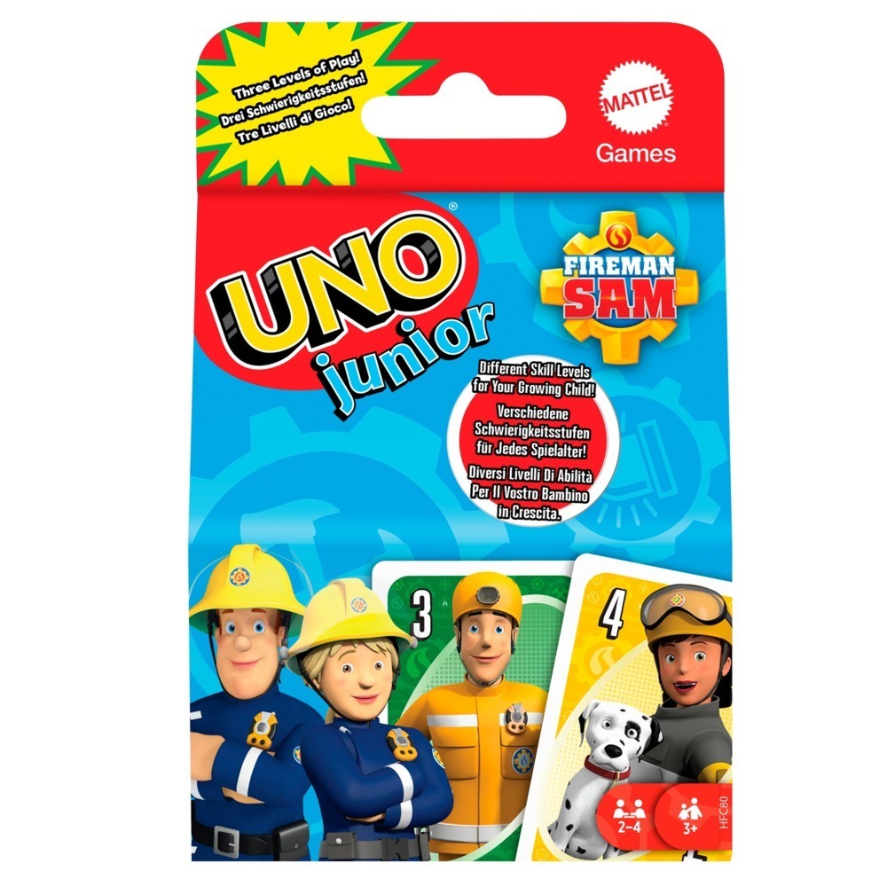 Cover: 194735037650 | UNO Junior Feuerwehrmann Sam | Spiel | Keine Batterien erforderlich