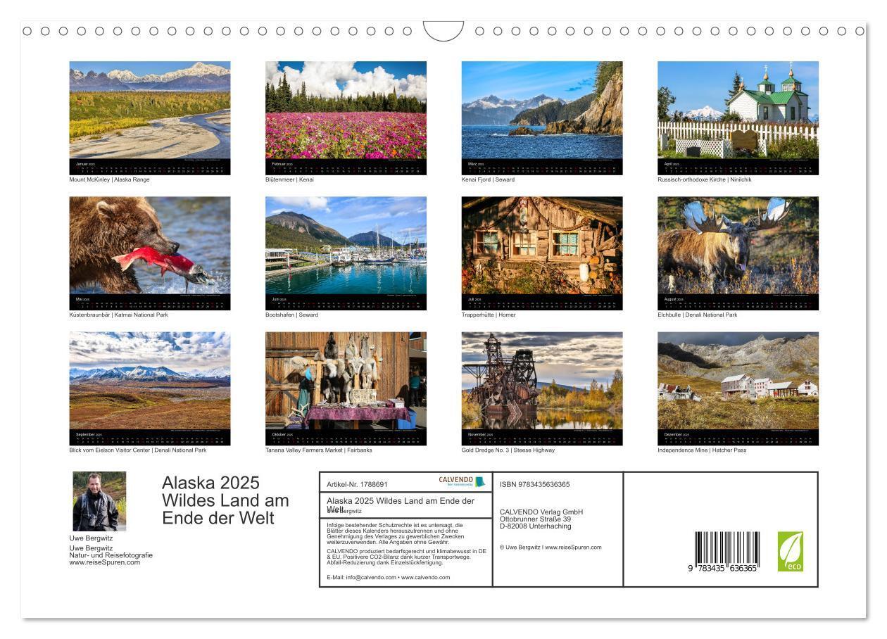 Bild: 9783435636365 | Alaska 2025 Wildes Land am Ende der Welt (Wandkalender 2025 DIN A3...