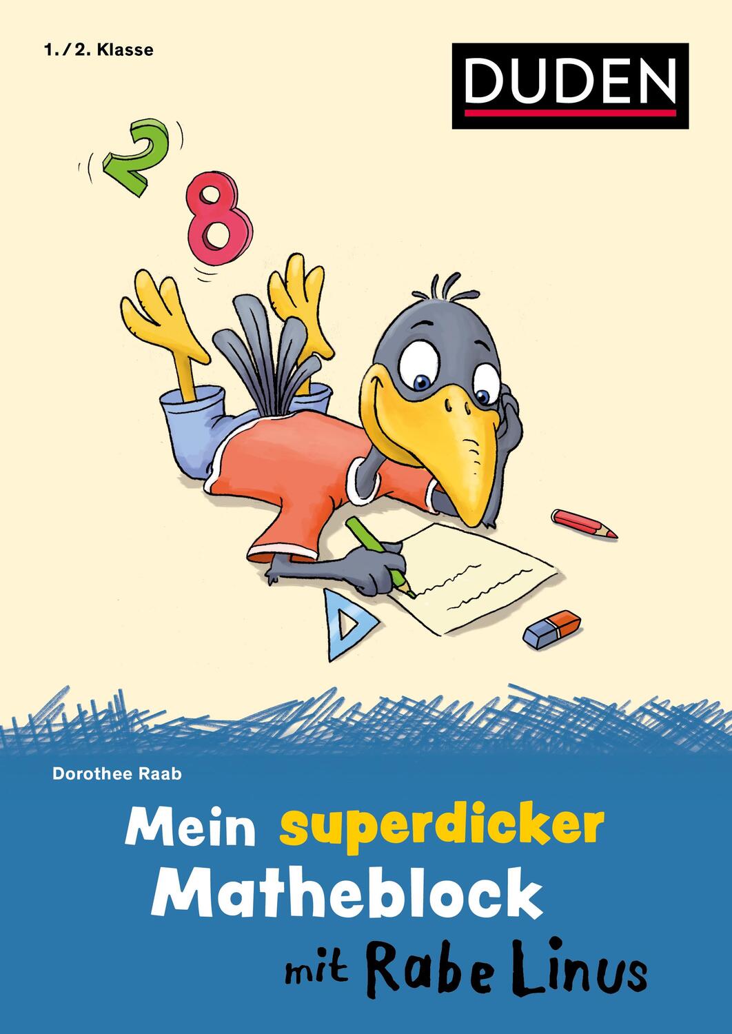 Cover: 9783411720088 | Mein superdicker Matheblock mit Rabe Linus | 1./2. Klasse | Raab