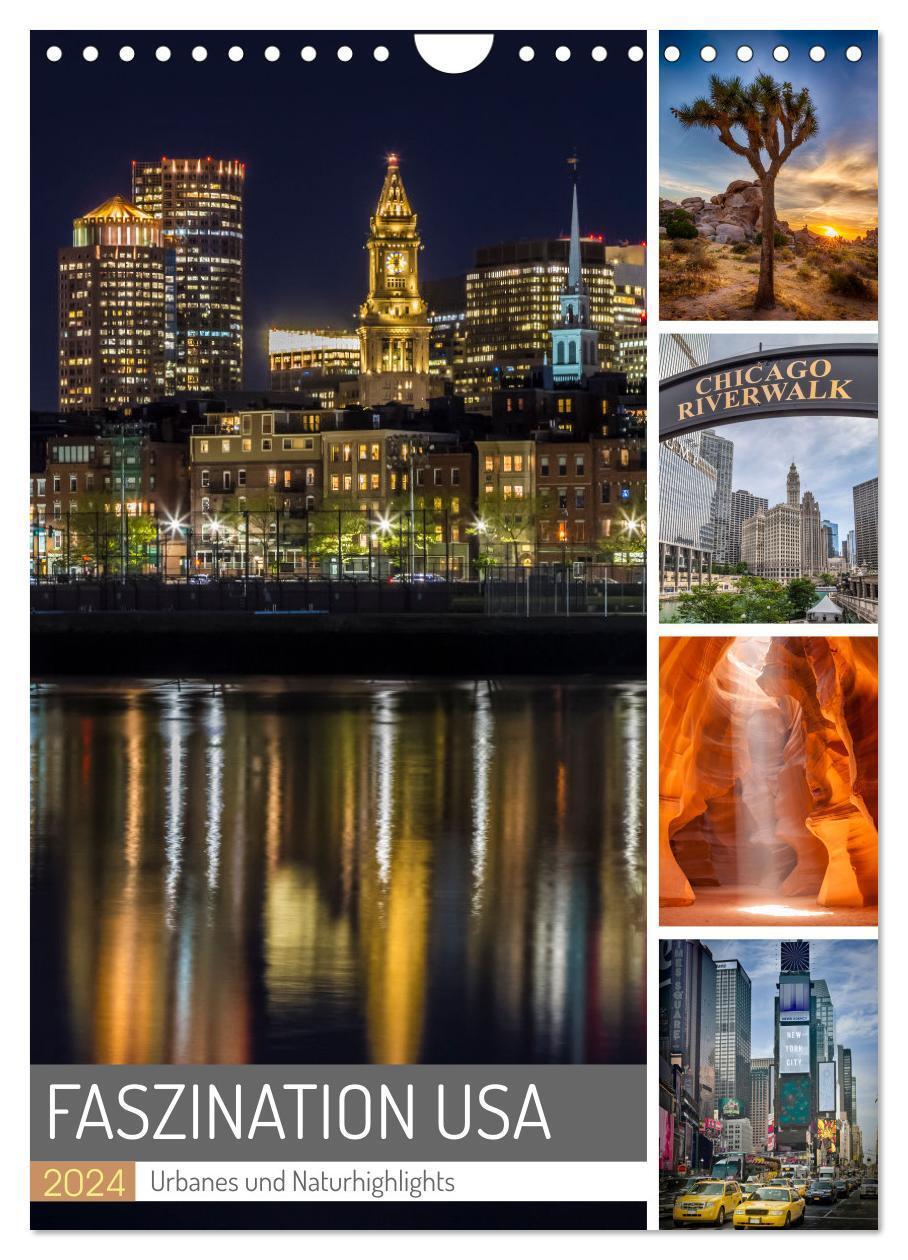 Cover: 9783383541995 | FASZINATION USA Urbanes und Naturhighlights (Wandkalender 2024 DIN...