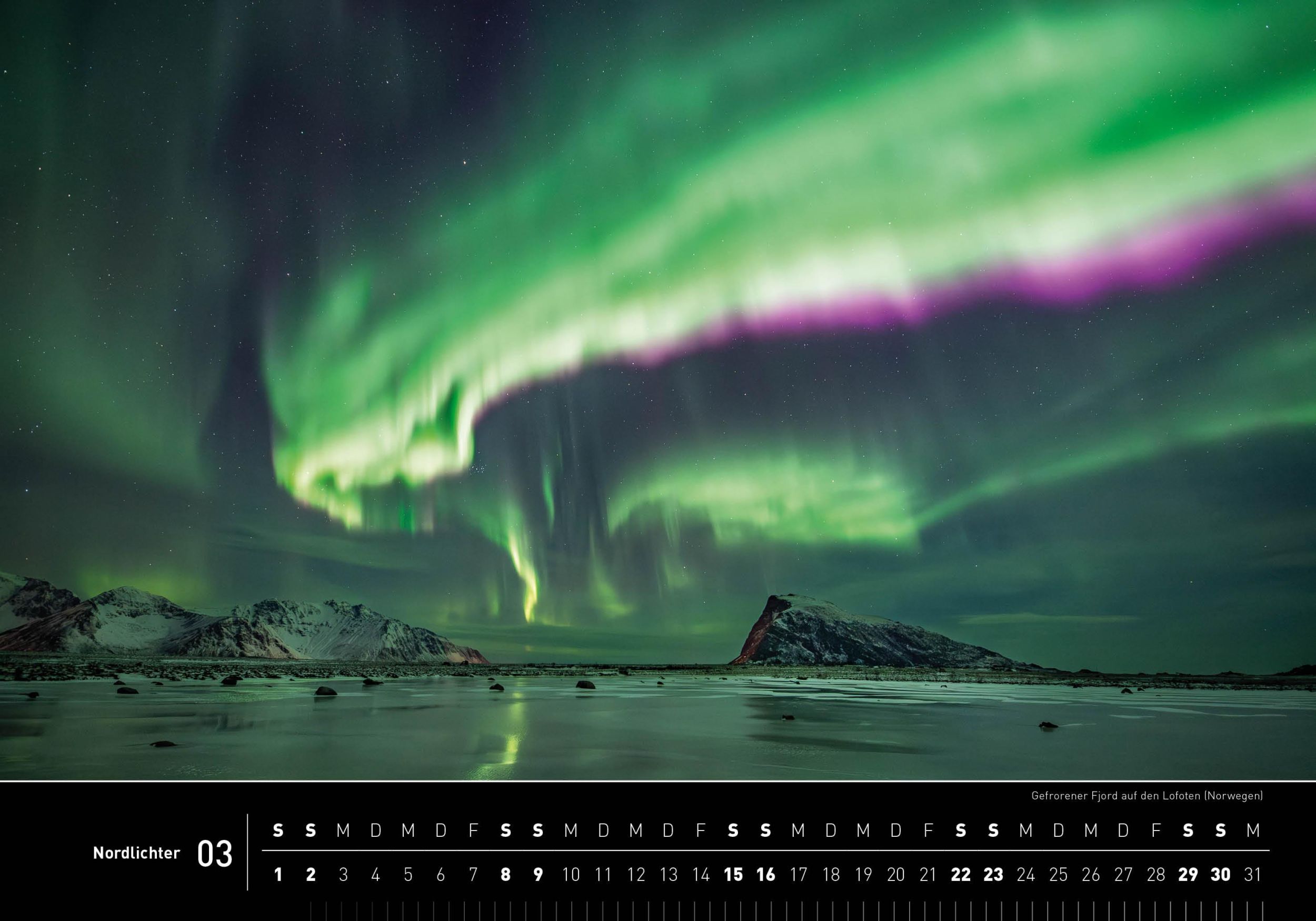 Bild: 9783968555249 | 360° Nordlichter Premiumkalender 2025 | Robert Haasmann | Kalender