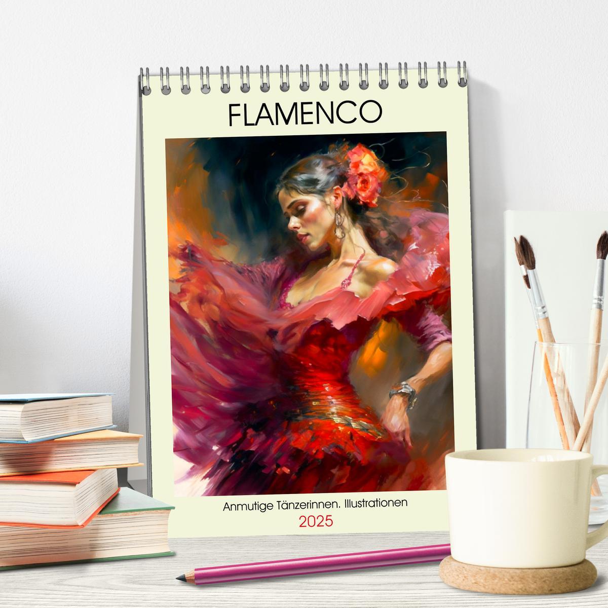 Bild: 9783435873364 | Flamenco. Anmutige Tänzerinnen. Illustrationen (Tischkalender 2025...